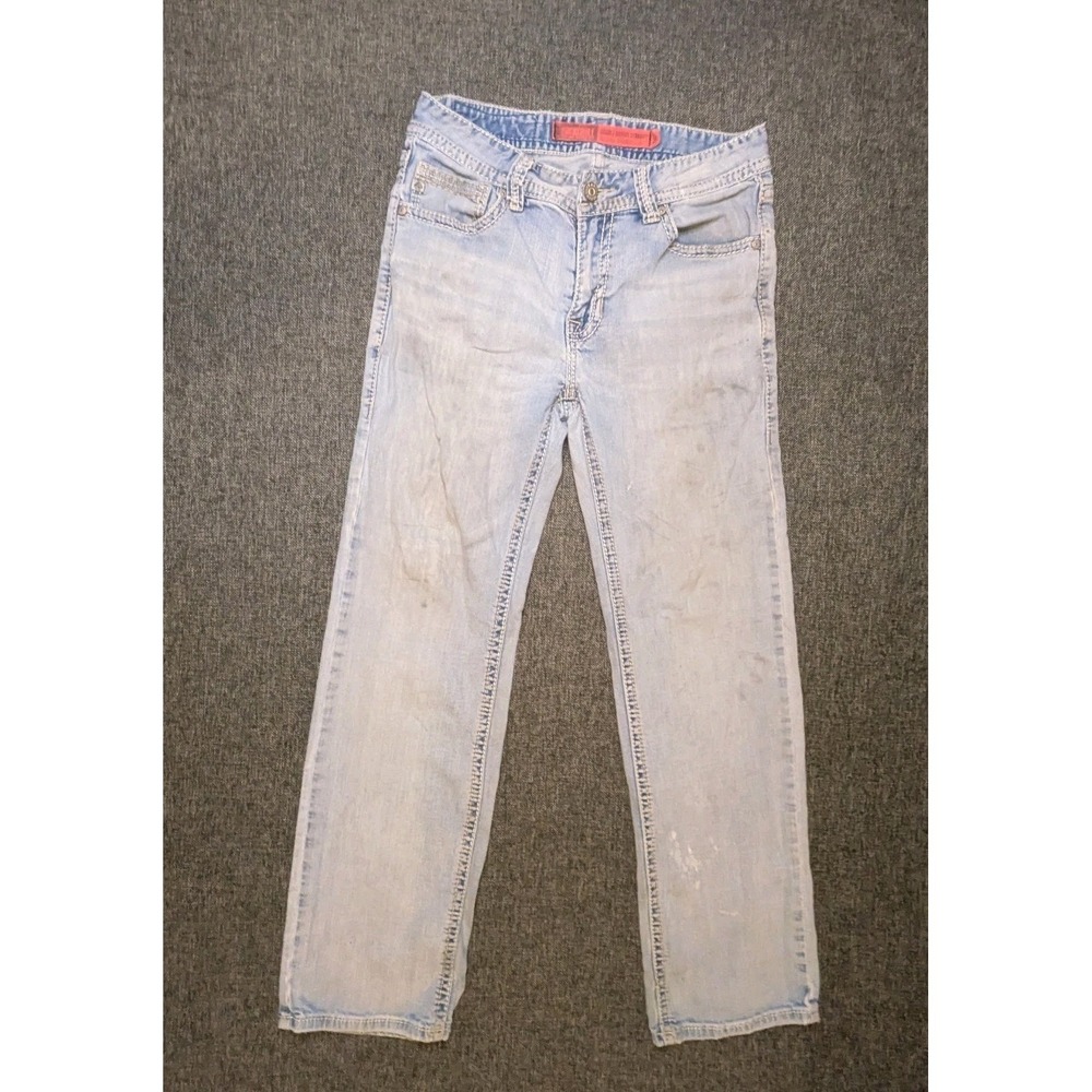 Rock & Roll Cowboy Jeans Mens 30x30 Blue Pockets Regular Straight Denim Pants